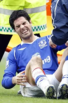 Framed Print : Mikel Arteta's Agony: Newcastle United Inflicts Injury on Everton Star Midfielder, Barclays Premier League, 2009 Framed Print : Mikel Arteta's Agony: Newcastle United Inflicts Injury on Everton Star Midfielder, Barclays Premier League, 2009