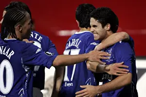 2007 Prints: Mikel Arteta's Historic Goal: Everton's UEFA Cup Victory Against FC Nurnberg (8/11/07)