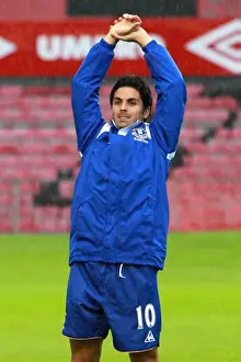 Mikel Arteta's Intense Warm-Up: Everton FC at Dalymount Park Before Bohemians Clash (August 15, 2011)