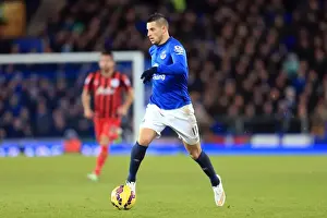 Everton V Queens Park Rangers - Goodison Park Prints: Mirallas in Action: Everton vs Queens Park Rangers at Goodison Park - Barclays Premier League