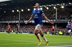 Everton 2 V Manchester United 0 : Goodison Park : 21-04-2014 Prints: Mirallas Double: Everton's Triumph over Manchester United in the Premier League (21-04-2014)