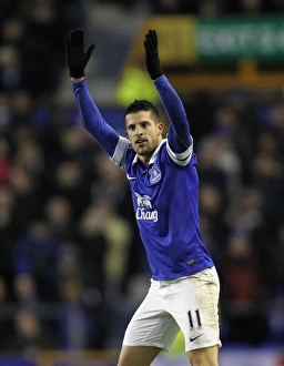 Everton 2 V Norwich City 0 : Goodison Park : 11-01-2014 Prints: Mirallas Double: Everton's Triumph over Norwich City (11-01-2014, Goodison Park)