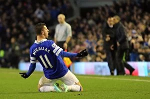 Images Dated 11th January 2014: Mirallas Double: Everton's Victory Over Norwich City (11-01-2014)