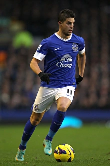 Everton 2 V Tottenham Hotspur 1 : Goodison Park : 09-12-2012 Prints: Mirallas Double Strike: Everton's Triumph Over Tottenham Hotspur in the Premier League (December 9)