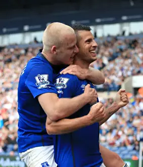 West Bromwich Albion V Everton - The Hawthorns Prints: Mirallas Scores Everton's Second Goal in Premier League Clash Against West Bromwich Albion