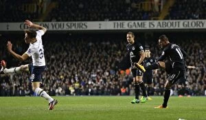 Images Dated 30th November 2014: Mirallas Strikes First: Everton's Winning Goal vs. Tottenham at White Hart Lane