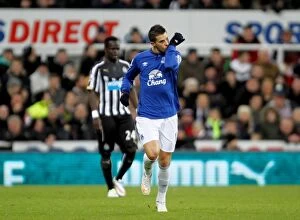 Images Dated 28th December 2014: Mirallas's Dramatic Goal: Everton's Triumph at Newcastle United's St James Park