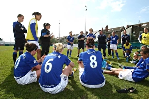 Everton Ladies Prints: Mo Marley Consoles Everton Ladies After FA WSL Match vs. Lincoln Ladies (May 2012)