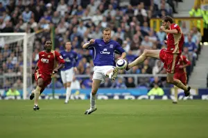 Framed Print : The Moment of Triumph: Duncan Ferguson's Toe-poked Goal for Everton Framed Print : The Moment of Triumph: Duncan Ferguson's Toe-poked Goal for Everton