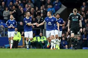 Images Dated 11th March 2017: Morgan Schneiderlin's Double: Everton's Victory Over West Bromwich Albion in the Premier League