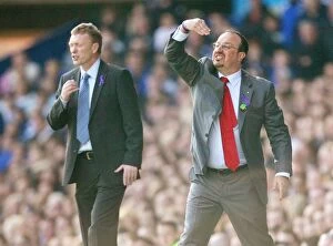 Images Dated 20th October 2007: Moyes vs. Benitez: A Football Rivalry - Everton vs. Liverpool (2007) - The Goodison Park Derby