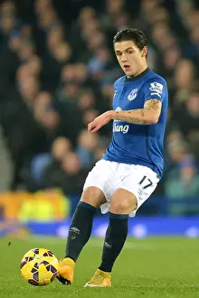 Muhamed Besic in Action: Everton vs Hull City at Goodison Park - Barclays Premier League