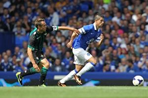 Pre-Season Friendly Prints: Nacho vs. Mirallas: A Pivotal Moment in Everton's Pre-Season Victory over Real Betis (11-08-2013)