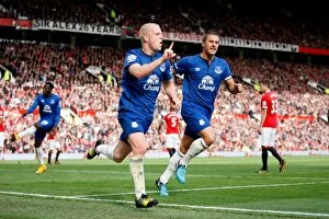 Manchester United v Everton - Old Trafford Collection: Naismith and Jagielka's Unforgettable Equalizer: Manchester United vs Everton