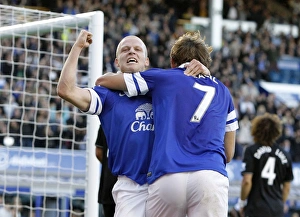 Season 2013-14 Prints: Naismith and Jelavic's Unforgettable Goal: Everton's 1-0 Victory Over Chelsea (September 14)