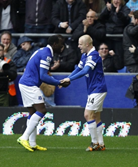 Celebration Full Length Prints: Naismith and Lukaku in Glory: Everton's Unforgettable Opening Goal vs