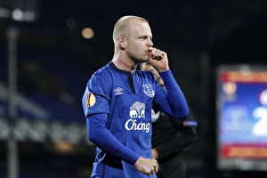 Framed Print : Naismith Scores Third as Everton Secure Europa League Victory over Lille Framed Print : Naismith Scores Third as Everton Secure Europa League Victory over Lille