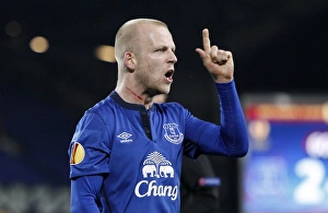 Framed Print : Naismith Scores Third as Everton Triumphs in Europa League over Lille Framed Print : Naismith Scores Third as Everton Triumphs in Europa League over Lille