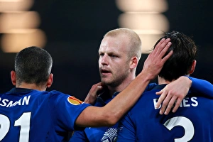 Framed Print : Naismith Scores Third: Everton's Europa League Triumph Over Lille Framed Print : Naismith Scores Third: Everton's Europa League Triumph Over Lille