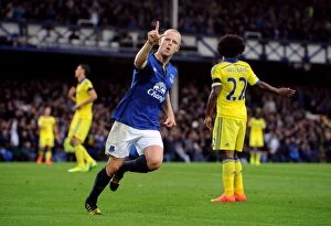 Images Dated 30th August 2014: Naismith Strikes Again: Everton Takes 2-0 Lead Over Chelsea