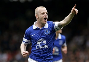 Fulham 1 V Everton 3 : Craven Cottage : 30-03-2014 Prints: Naismith's Deflected Stunner: Everton's Victory Over Fulham in Premier League (30-03-2014)