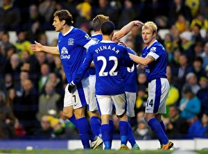 Everton 1 V Norwich City 1 : Goodison Park : 24-11-2012 Prints: Naismith's Equalizer: Everton vs Norwich City - 1-1 Draw at Goodison Park