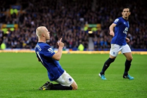 Framed Print : Naismith's Strike: Everton Takes 2-0 Lead Over Chelsea Framed Print : Naismith's Strike: Everton Takes 2-0 Lead Over Chelsea