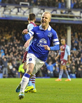 Everton 2 V Aston Villa 1 : Goodison Park : 01-02-2014 Prints: Naismith's Strike: Everton's Historic Goal Against Aston Villa (01-02-2014)
