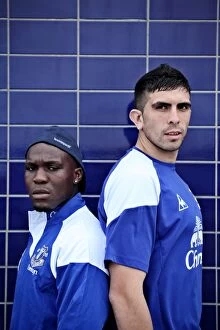 Images Dated 6th September 2011: New Faces at Finch Farm: Royston Drenthe and Denis Stracqualursi Join Everton FC