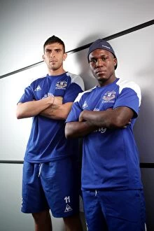 Images Dated 6th September 2011: New Faces at Finch Farm: Welcome Royston Drenthe and Denis Stracqualursi to Everton FC