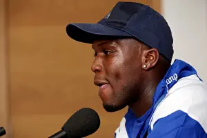 Player Feature Prints: New Signing Royston Drenthe Welcomed to Everton FC: Finch Farm Press Conference