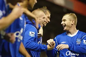 Nick Chadwick's Thrilling Goal Celebration: Bristol City Upsets Everton in Carling Cup 2nd Round, 04-05