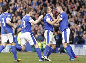 Everton 2 V Manchester City 0 : Goodison Park : 16-03-2013 Prints: Osman and Gibson: Everton's Unforgettable Goal Celebration vs Manchester City (16-03-2013)