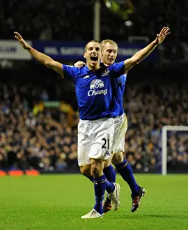 Osman and Hibbert: Everton's Celebration of the Opening Goal vs Swansea City (December 21, 2011)