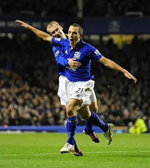 Osman and Hibbert's Goal Celebration: Everton's Victory Opener Against Swansea City (21 December 2011, Goodison Park)