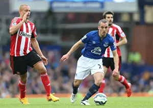 Everton V Sunderland - Goodison Park Prints: Osman vs Brown: A Premier League Battle at Goodison Park - Everton vs Sunderland