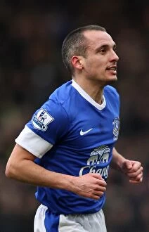 Images Dated 23rd February 2013: Osman's Dramatic Comeback Goal: Everton's 2-1 Victory at Norwich City (Premier League, 23-02-2013)