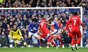 Images Dated 28th October 2012: Osman's Strike: Everton vs Liverpool, 28-10-2012 - 2-2 Draw at Goodison Park