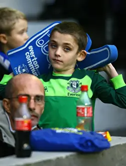 A Passionate Everton Fan's Roar at Goodison Park during Everton vs Stoke City, Barclays Premier League (30 October 2010)