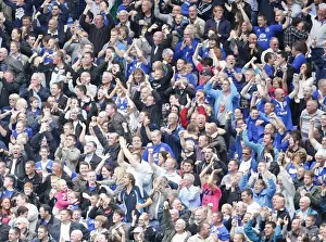 Framed Print : Passionate Everton FC Fans at Goodison Park: Everton vs Manchester United, Barclays Premier League Framed Print : Passionate Everton FC Fans at Goodison Park: Everton vs Manchester United, Barclays Premier League