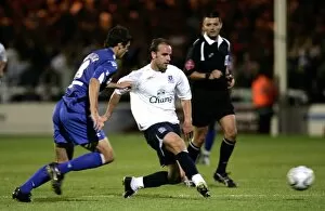 Andy Van der Meyde Collection: Peterborough United v Everton Andy van der Meyde of Everton in action