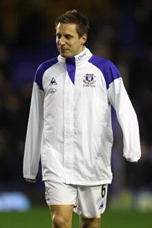 Images Dated 4th January 2012: Phil Jagielka in Action: Everton vs. Bolton Wanderers, Barclays Premier League (04 January 2012)