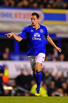 10 March 2012 V Tottenham Hotspur, Goodison Park Prints: Phil Jagielka in Action: Everton vs