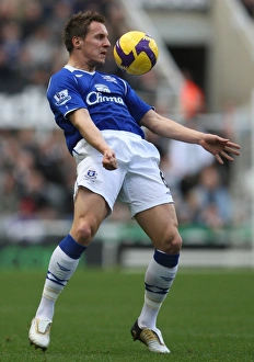Newcastle V Everton Prints: Phil Jagielka in Action for Everton vs Newcastle United, 2008-09 Season - Game 22