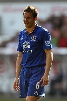 24 March 2012 v Swansea City, Liberty Stadium Collection: Phil Jagielka in Action: Everton vs Swansea City, Barclays Premier League (24 March 2012)