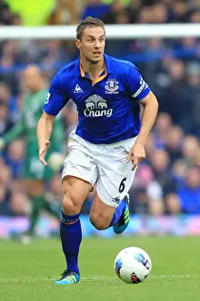 29 October 2011, Everton V Manchester United Prints: Phil Jagielka at Goodison Park: Everton vs Manchester United