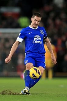 Images Dated 10th February 2013: Phil Jagielka Leads Everton's 2-0 Battle at Old Trafford Against Manchester United (February 10)