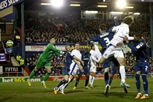 Images Dated 16th February 2013: Phil Jagielka Scores Everton's Second Goal in FA Cup Fifth Round Clash Against Oldham Athletic