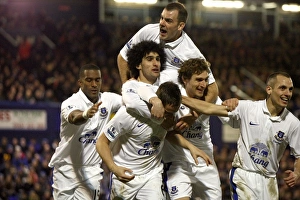 FA Cup Prints: Phil Jagielka Scores Everton's Second Goal in FA Cup Showdown against Oldham Athletic (16-02-2013)