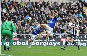 05 March 2011 Newcastle United V Everton Prints: Phil Jagielka Scores Everton's Second Goal Against Newcastle United at St